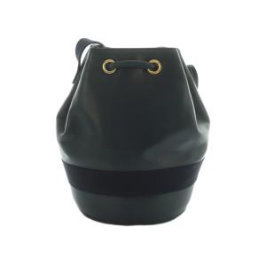 Salvatore Ferragamo 巾着ショルダーバッグ ヴァラリボン 紺 /MI OS