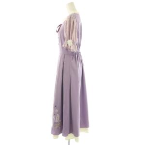 axes femme 塔の上のラプンツェルワンピース 半袖 F パープル マルチカラー /ES OS