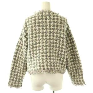 Diagram GRACE CONTINENTAL 25AW ツイードニット ノーカラージャケット 36 グレー ホワイト マルチカラー /ES OS