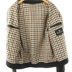 Aquascutum ラムレザージャケット LL ブラック