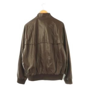 RALPH LAUREN PURPLE LABEL ラムレザージャケット ジップアップ XL ブラウン