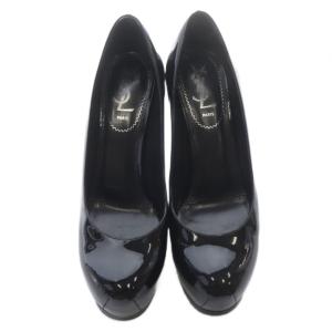 YVES SAINT LAURENT rive gauche TRIBTOO 80 ヒールパンプス ピンヒール 36.5 黒 ブラック /SR