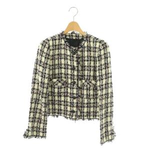 ツイードノーカラージャケット 38 ホワイト マルチカラー /ES OS
