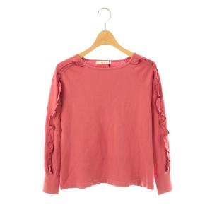 フリルスリーブニットプルオーバー カットソー 長袖 38 ピンク /HK OS