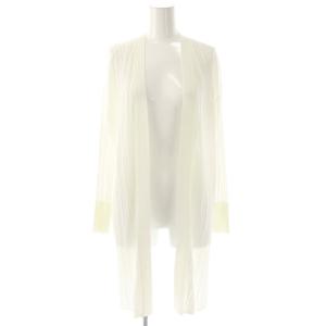 CHIARO ZOC STR リブニット ロングカーディガン トッパー 032 ホワイト /ES OS