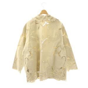 Ameri VINTAGE 24SS UND SCALLOPE EMBROIDERY OVERSIZE SHIRT シャツ 刺繍 長袖