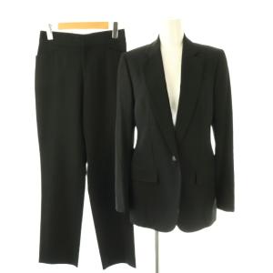 ウールジャケット×パンツセットアップ テーラード スーツ 38 ブラック /HK OS