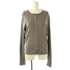 アンサンブルニット シルク ホックカーディガン ノースリーブニット カットソー M S チャコールグレー