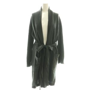 ベルト付きカシミヤガウンカーディガン F グレー /AQ OS