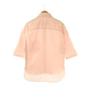 MADISONBLUE BRADLEY OX ショートスリーブシャツ 五分袖 前開き コットン S ピンク /NR OS