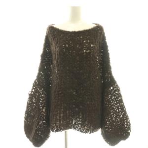 25AW HAND KNIT ジャンボタム プルオーバー2 ブラウン