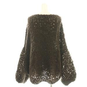 Plage 25AW HAND KNIT ジャンボタム プルオーバー2 ブラウン