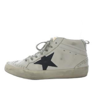 MIDSTAR スニーカー レザー ヴィンテージ加工 36 ホワイト /YO21 SH