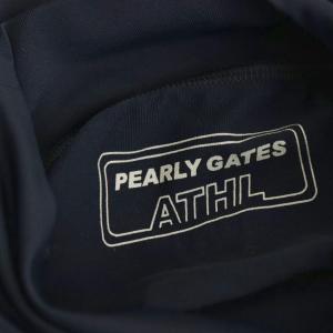 PEARLY GATES ATHL モックネック長袖カットソー ゴルフウェア 0 ダークネイビー ホワイト /ES OS SH