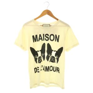 orso&bosco 半袖Tシャツ カットソー プリント S アイボリー 492347 /DF OS SH