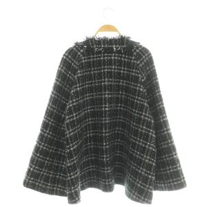 GRACE CONTINENTAL 26SS フレアスリーブツイードジャケット 36 ブラック
