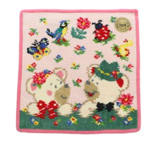 スマイルハイジデイ タオルハンカチ 総柄 ピンク マルチカラー /MI OS SH