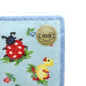 FEILER スマイルハイジデイ タオルハンカチ アニマル柄 総柄 ライトブルー マルチカラー /MI OS SH