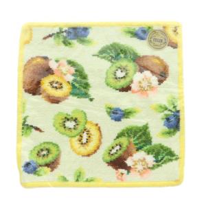 フレッシュキウイ タオルハンカチ フルーツ柄 黄緑 黄色 マルチカラー /MI OS SH