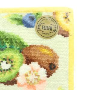 FEILER フレッシュキウイ タオルハンカチ フルーツ柄 黄緑 黄色 マルチカラー /MI OS SH