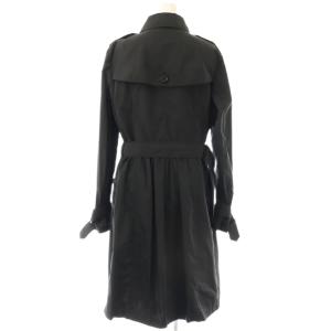 BURBERRY LONDON シルク混ロングギャザートレンチコート シルク混 42 ブラック /ES OS SH