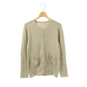 イッセイミヤケ ISSEY MIYAKE コットン カーディガン ニット 長袖 2 グレー /HK OS