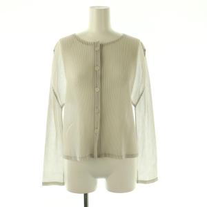 イッセイミヤケ TATAMI メッシュカーディガン 3 ライトグレー