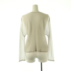 PLEATS PLEASE ISSEY MIYAKE イッセイミヤケ TATAMI メッシュカーディガン 3 ライトグレー