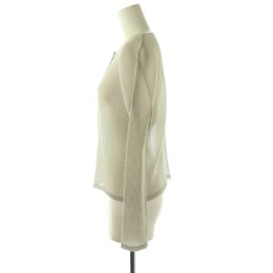 PLEATS PLEASE ISSEY MIYAKE イッセイミヤケ TATAMI メッシュカーディガン 3 ライトグレー