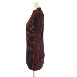 PLEATS PLEASE ISSEY MIYAKE イッセイミヤケ 23AW POLAR CACTUS プリーツカットソー 3 ボルドー ブラック
