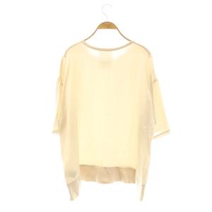 CHAOS シルクフィブリルTシャツ カットソー 七分袖 F ベージュ /DO OS