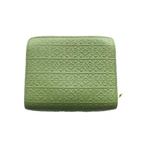 LOEWE アナグラム リピートコンパクトジップウォレット グリーン