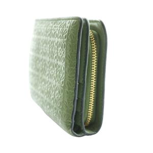 LOEWE アナグラム リピートコンパクトジップウォレット グリーン