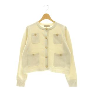 24SS キラキラニットジャケット ノーカラージャケット 1 ライトベージュ /DF OS