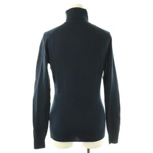 JOHN SMEDLEY ウールタートルネックニット セーター 長袖 ネイビー /HK OS