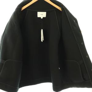 HYKE 17395 DOUBLE FACE DUFFLE JACKET 1 ブラック