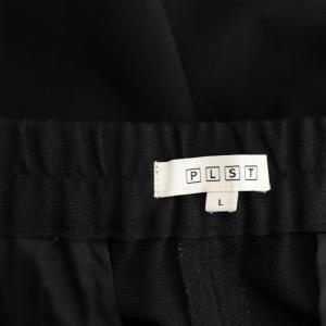 PLST ポリエステルオックステーパードパンツ L 黒 ブラック /CX OS