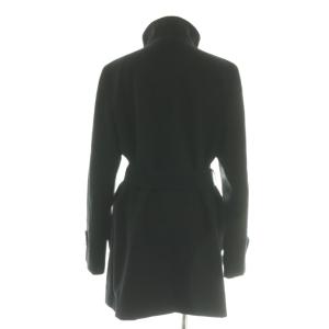 BURBERRY LONDON シングルブレストコート アウター アンゴラ混 スタンドカラー 42 ブラック /CX OS