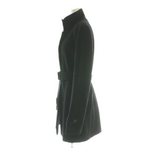 BURBERRY LONDON シングルブレストコート アウター アンゴラ混 スタンドカラー 42 ブラック /CX OS
