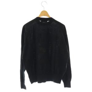 HYSTERIC GLAMOUR CAT DOPE編込 プルオーバー ニット カットソー 長袖 F ブラック /HK OS