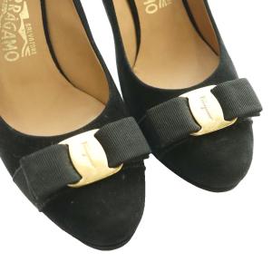 Salvatore Ferragamo ヴァラリボン ハイヒール パンプス 9 黒 ブラック /SS OS