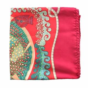 HERMES カレ90 GRANDS FONDS レッド