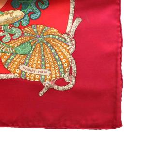 HERMES カレ90 GRANDS FONDS レッド