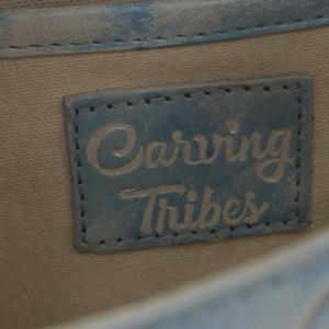 CARVING TRIBES mini maestra queen トートバッグ ショルダーバッグ 2way レザー ブルー /YO16