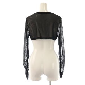 VIVIENNE TAM パワーネット クロップド カットソー 長袖 38 ブラック /HK OS