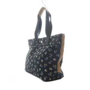 COACH トートバッグ キャンバス 黒 ブラック フラワーデザイン 花柄 小花柄 総柄 F25903 /RI OS