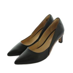 パンプス ポインテッドトゥ 型押し US8 UK5.5 24.5cm 黒 /MI OS