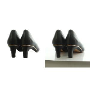 Clarks パンプス ポインテッドトゥ 型押し US8 UK5.5 24.5cm 黒 /MI OS