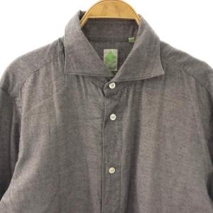 Finamore 長袖 シャツ L グレー /HK OS