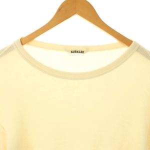 AURALEE 24AW A24AP01HK WOOL COTTON THERMAL P/O プルオーバー カットソー